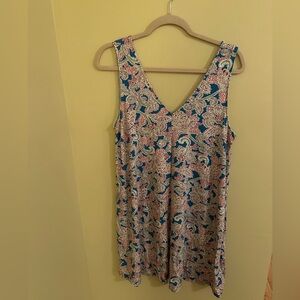 Loft red white and blue short dress